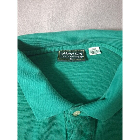 Masters Collection Polo Shirt Mens XL Green Golf Short Sleeve Logo Augusta - Picture 5 of 7